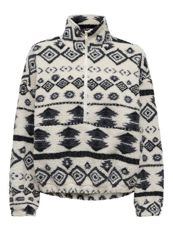 ONLY ONLY Sweater majica 'ONLJANNE'  bež / crna