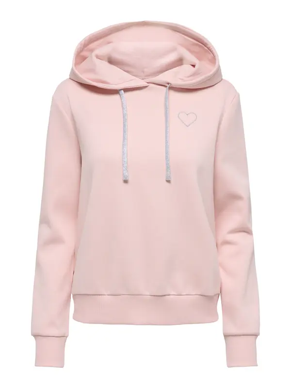 ONLY ONLY Sweater majica 'ONLNoli'  roza / srebro