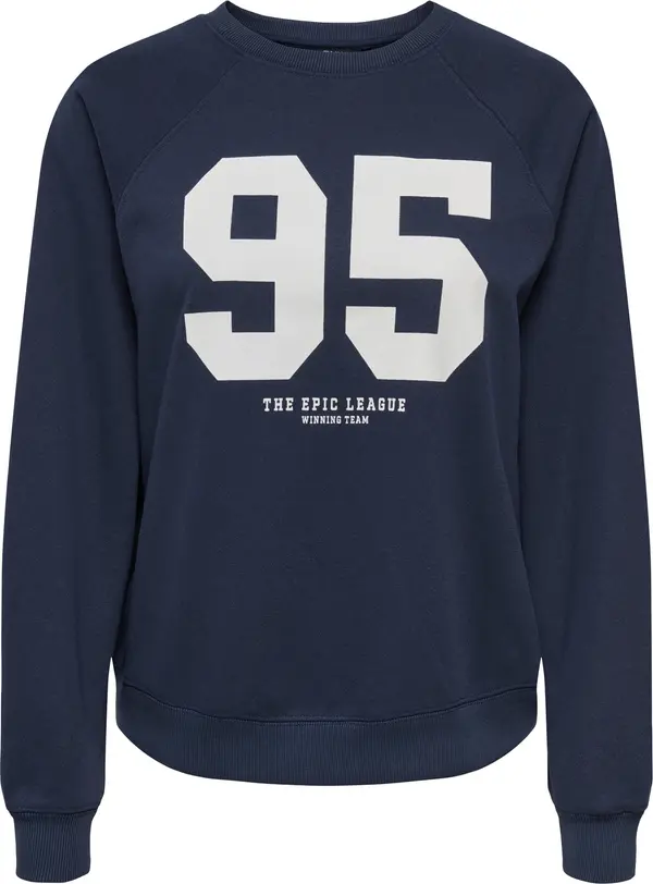 ONLY ONLY Sweater majica 'ONLVELLA'  mornarsko plava / prljavo bijela