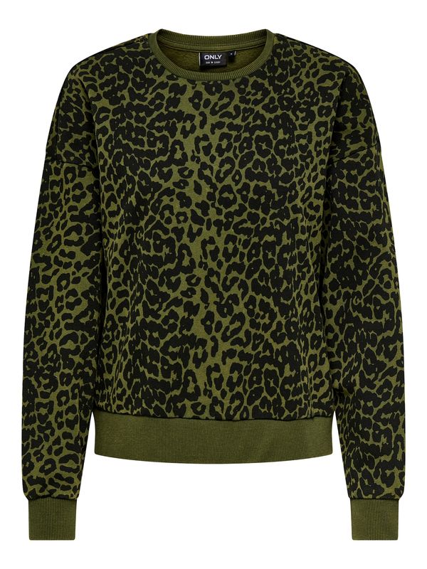 ONLY ONLY Sweater majica 'ONLVOICE'  tamno zelena / crna
