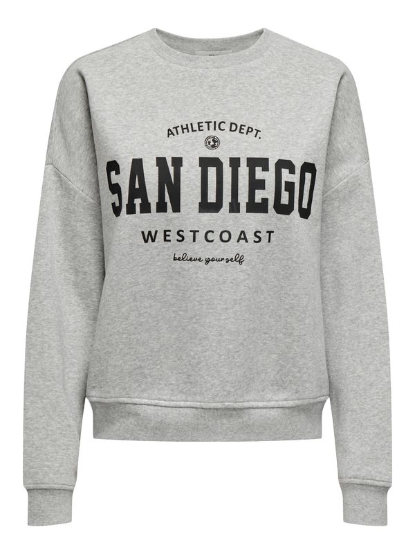 ONLY ONLY Sweater majica  siva melange / crna