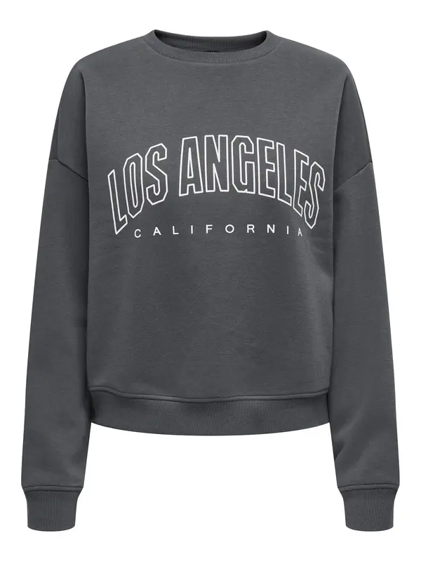 ONLY ONLY Sweater majica  tamo siva / bijela