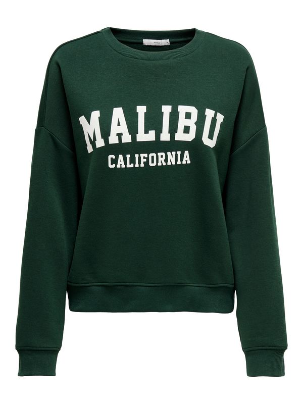 ONLY ONLY Sweater majica  zelena / prljavo bijela