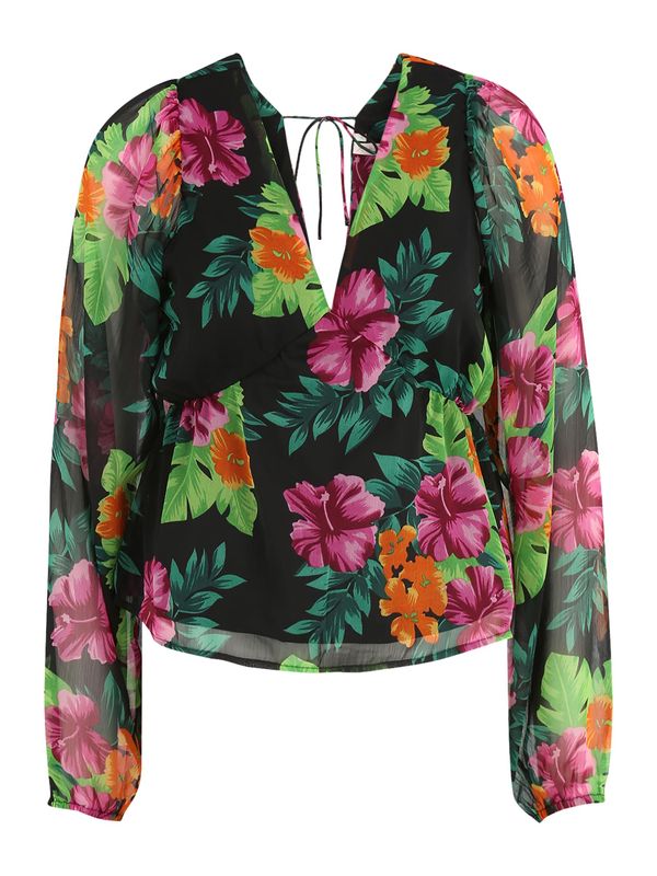 Only Tall Only Tall Bluza 'ANNI'  zelena / roza / crna