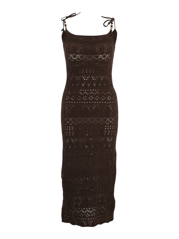 Only Tall Only Tall Pletena haljina 'AVINA'  tamno smeđa