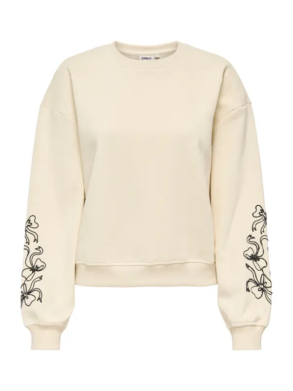 Only Tall Only Tall Sweater majica 'ONLBROOKLYN'  boja slonovače / crna