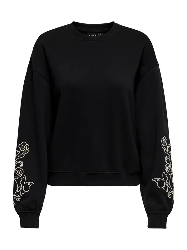 Only Tall Only Tall Sweater majica 'ONLBROOKLYN'  crna / bijela