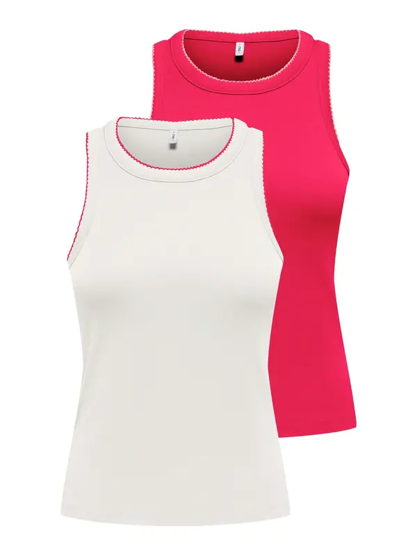 ONLY ONLY Top 'ONLALLY'  malina / bijela