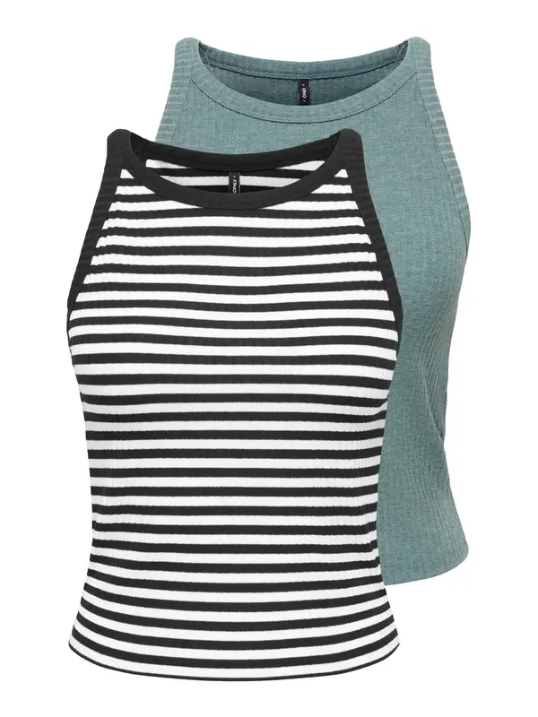 ONLY ONLY Top 'ONLEMMA'  pastelno zelena / crna / bijela