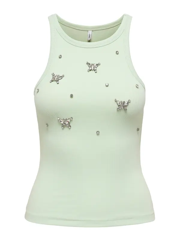 ONLY ONLY Top 'ONLFILIZ'  pastelno zelena / srebro