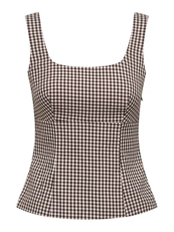 ONLY ONLY Top 'ONLNOEMI'  ecru/prljavo bijela / moka smeđa