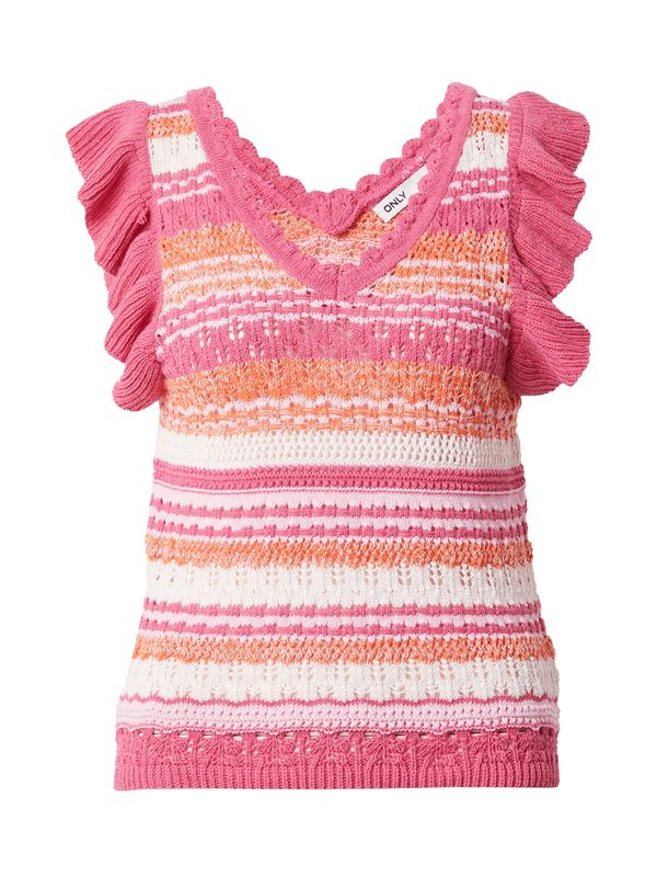 ONLY ONLY Top s naramenicama 'FREIDA'  marelica / malina / bijela