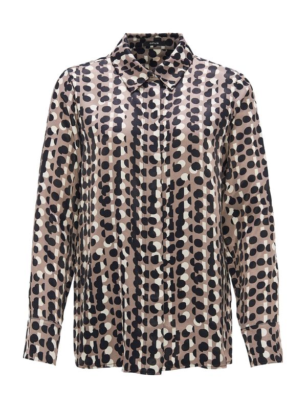 OPUS OPUS Bluza 'Fosmo'  taupe siva / crna / bijela