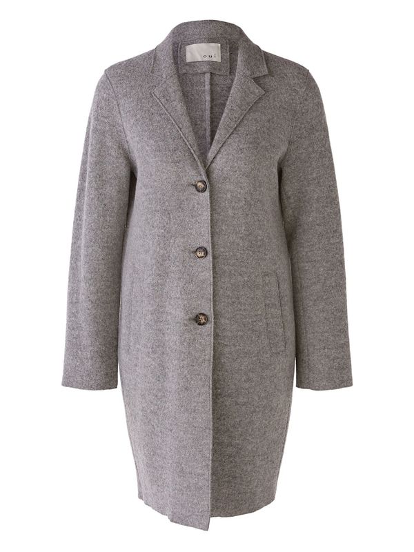 OUI OUI Prijelazni kaput 'Mayson'  siva melange