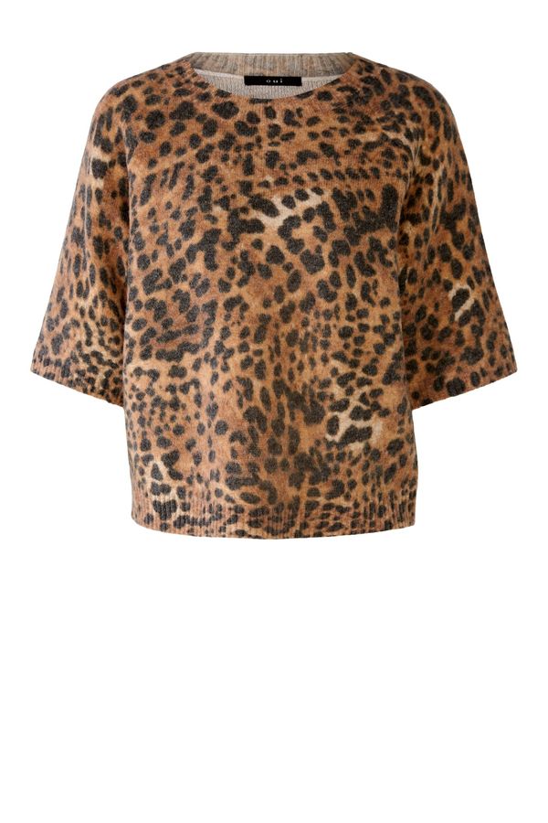 OUI OUI Pulover  boja devine dlake (camel) / crna