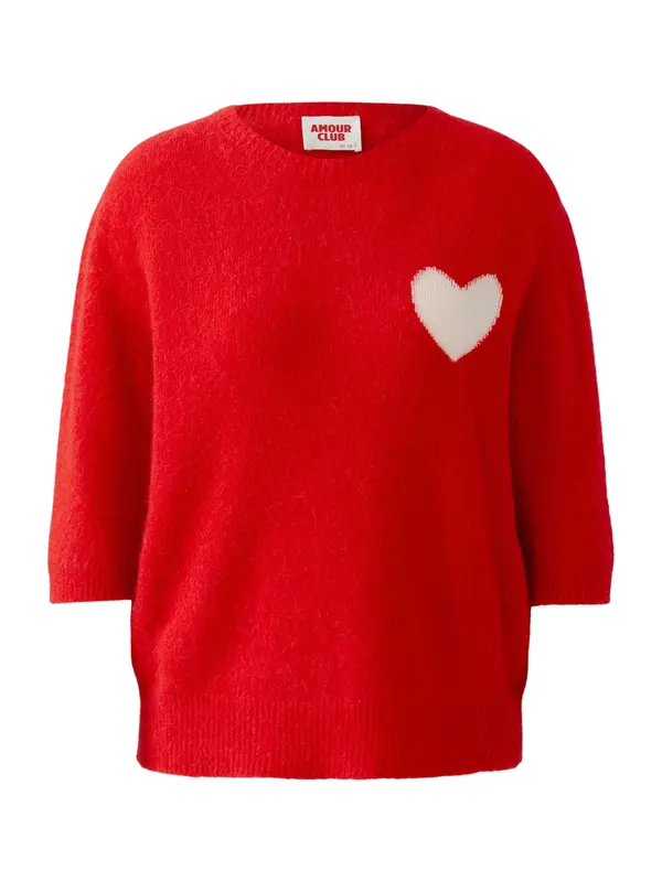 OUI OUI Pulover  crvena / vuneno bijela
