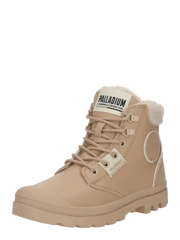 Palladium Palladium Gležnjače na vezanje 'PAMPA'  sivkasto bež / tamno bež / crna