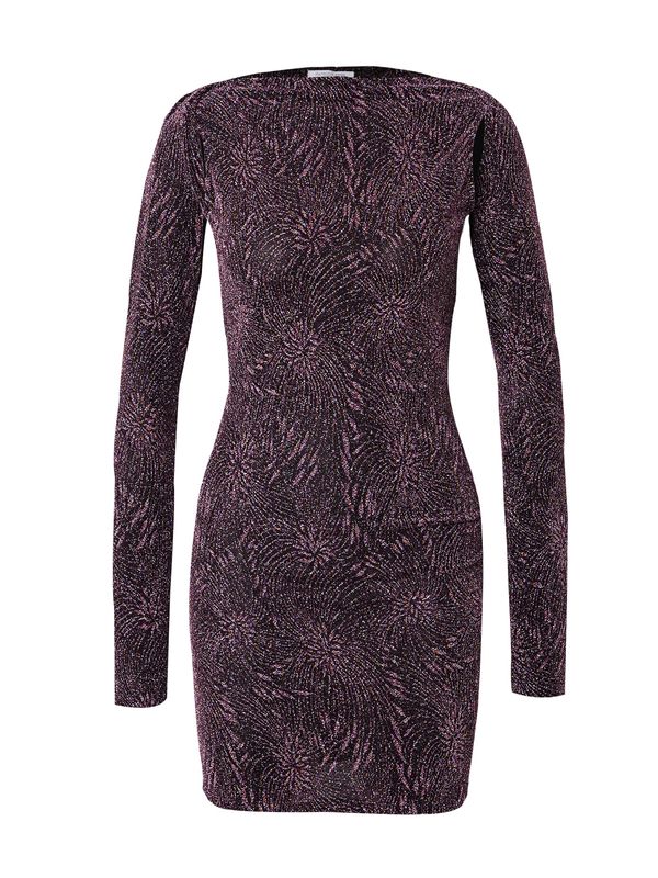 PATRIZIA PEPE PATRIZIA PEPE Koktel haljina  tamno ljubičasta / crna / srebro