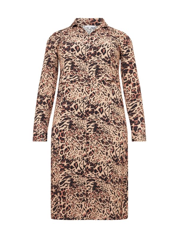 PATRIZIA PEPE PATRIZIA PEPE Košulja haljina 'Abito'  bež / smeđa / crna