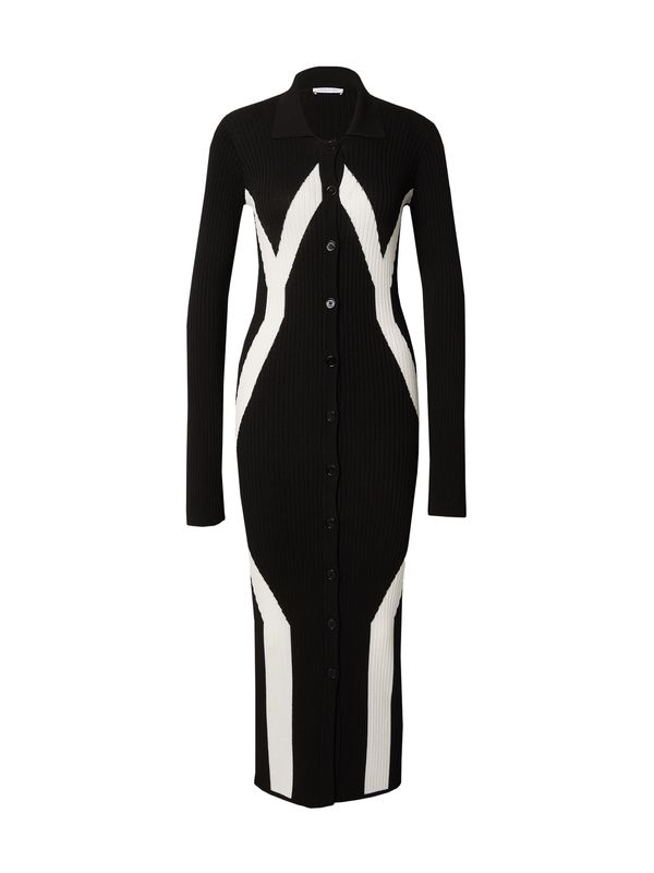 PATRIZIA PEPE PATRIZIA PEPE Pletena haljina  crna / bijela