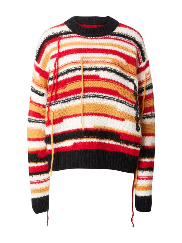 PATRIZIA PEPE PATRIZIA PEPE Pulover 'MAGLIA'  narančasta / crvena / crna / bijela