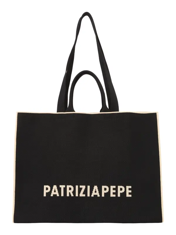 PATRIZIA PEPE PATRIZIA PEPE Shopper torba  ecru/prljavo bijela / crna