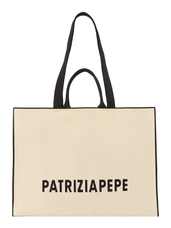 PATRIZIA PEPE PATRIZIA PEPE Shopper torba  svijetlobež / crna