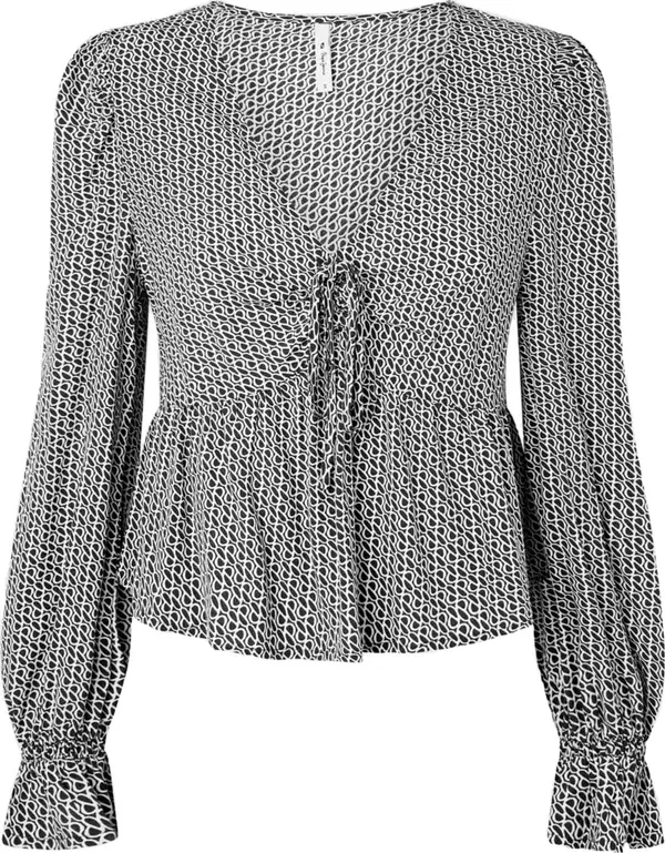 Pepe Jeans Pepe Jeans Bluza 'Aretha'  crna / bijela