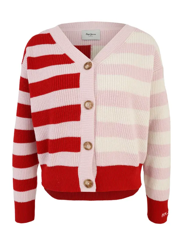 Pepe Jeans Pepe Jeans Kardigan 'Kimma'  rosé / crvena / bijela