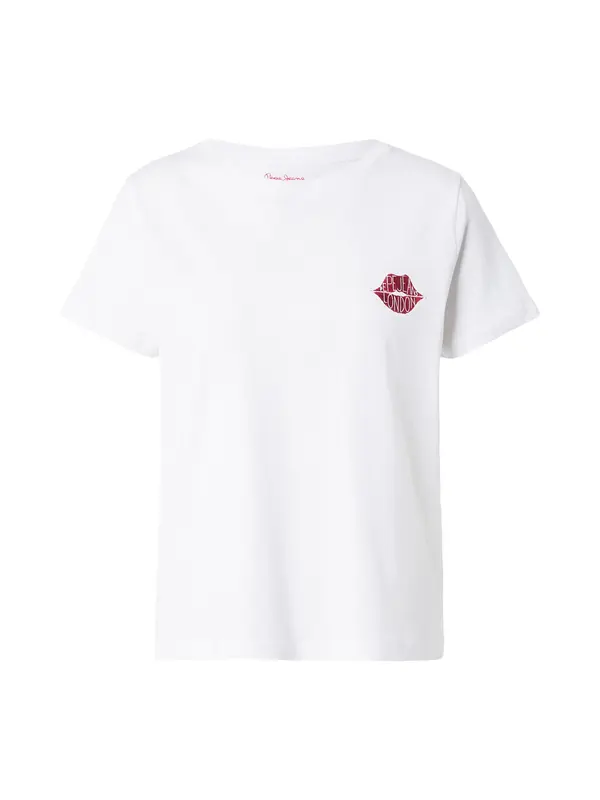 Pepe Jeans Pepe Jeans Majica 'Brule'  krvavo crvena / bijela
