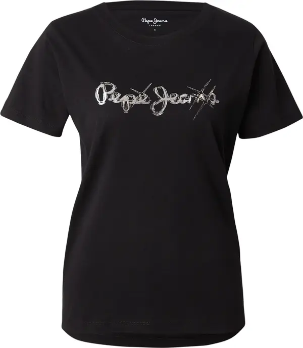 Pepe Jeans Pepe Jeans Majica  crna / srebro