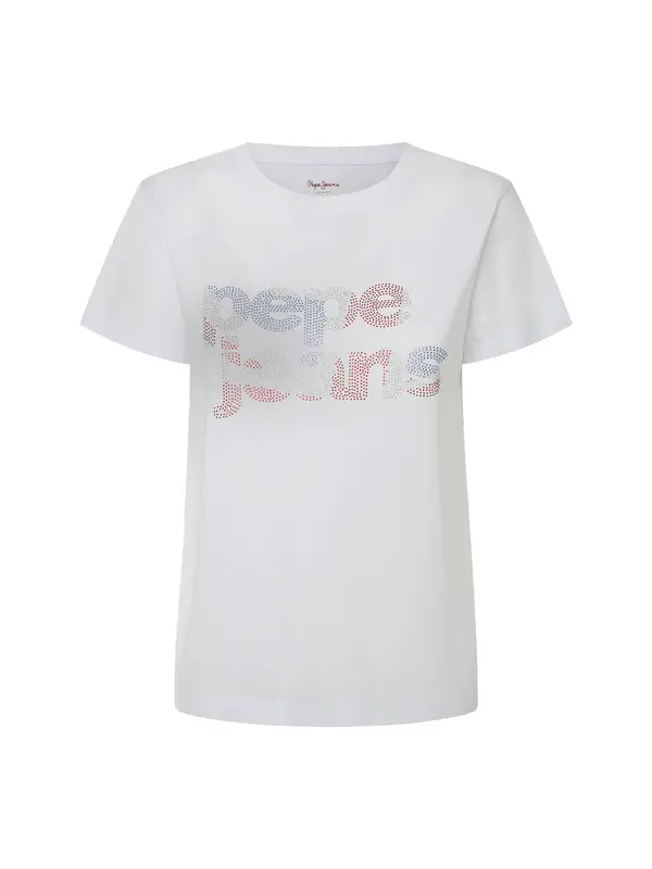 Pepe Jeans Pepe Jeans Majica 'FERNANDINE'  plava / crvena / srebro / bijela