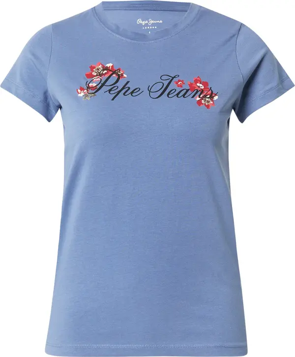 Pepe Jeans Pepe Jeans Majica 'FLORAL I'  safirno plava / magenta / lubenica roza / crna