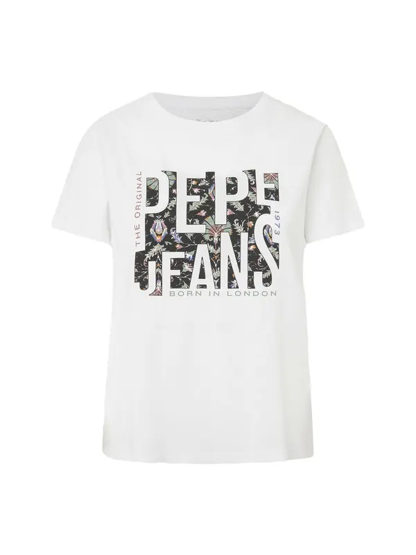 Pepe Jeans Pepe Jeans Majica 'GLORIA'  crna / bijela
