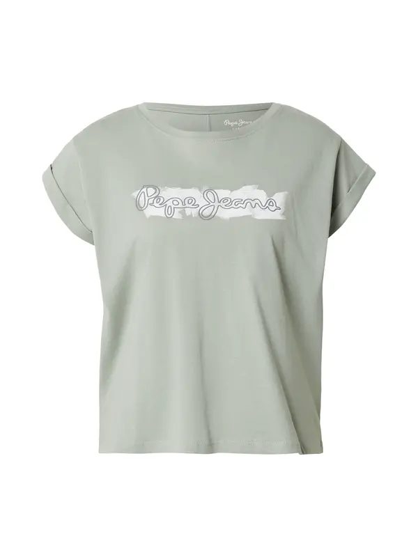 Pepe Jeans Pepe Jeans Majica  siva / svijetlozelena / bijela