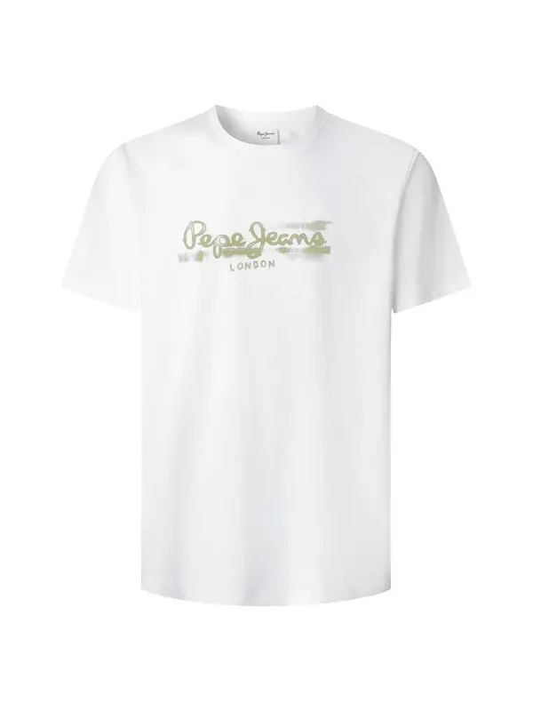Pepe Jeans Pepe Jeans Majica  sivkasto zelena / bijela