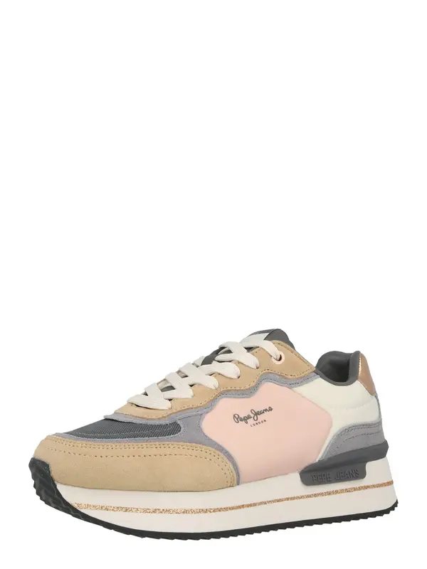 Pepe Jeans Pepe Jeans Niske tenisice 'RUSPER GLITTER'  bež / siva / prljavo roza