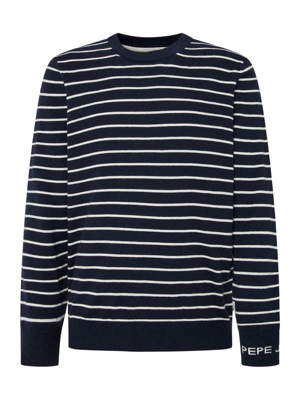 Pepe Jeans Pepe Jeans Pulover 'NEW ANDRE'  tamno plava / bijela