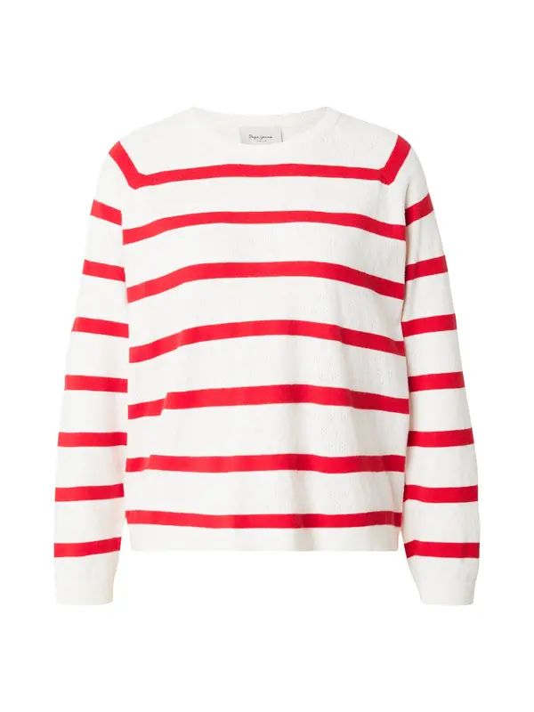 Pepe Jeans Pepe Jeans Pulover  svijetlocrvena / bijela