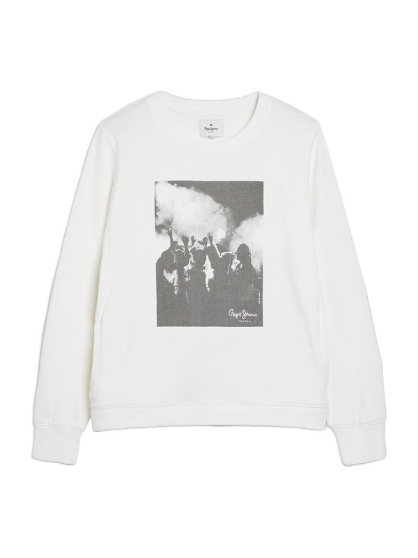 Pepe Jeans Pepe Jeans Sweater majica 'BEATRIX'  antracit siva / bijela