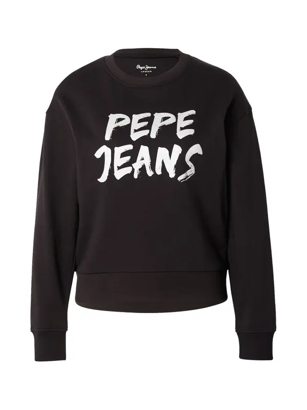 Pepe Jeans Pepe Jeans Sweater majica  crna / srebro
