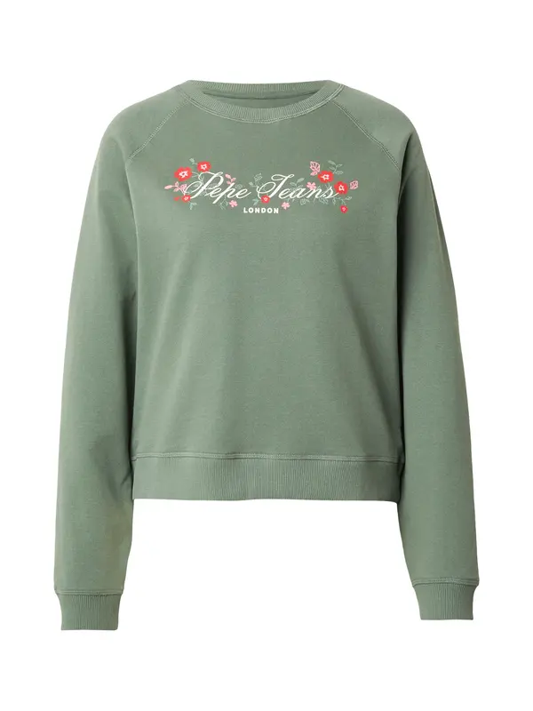 Pepe Jeans Pepe Jeans Sweater majica  maslinasta / svijetlo crvena / bijela
