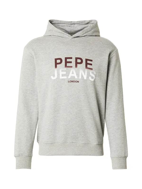 Pepe Jeans Pepe Jeans Sweater majica  svijetlosiva / bordo / bijela