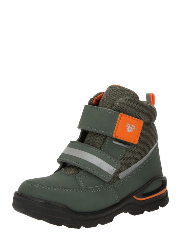 Pepino Pepino Čizme za snijeg 'FLORI'  siva / tamno zelena / narančasta