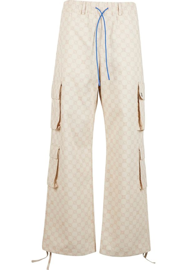 Pequs Pequs Cargo hlače  sivkasto bež / ecru/prljavo bijela / azur