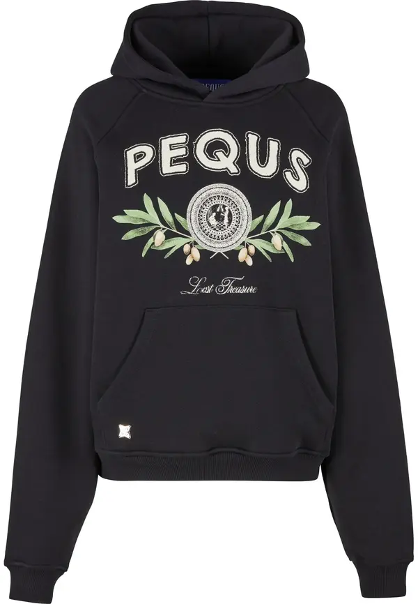 Pequs Pequs Sweater majica 'Olive Coin Relic'  žuta / zelena / crna / bijela