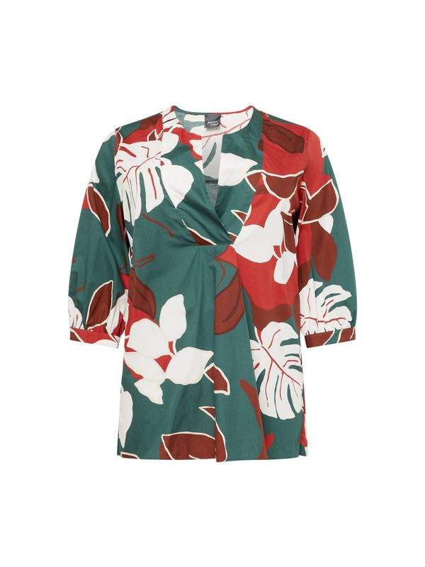 Persona by Marina Rinaldi Persona by Marina Rinaldi Bluza 'FINIRE'  tamno zelena / crvena / krvavo crvena / prljavo bijela
