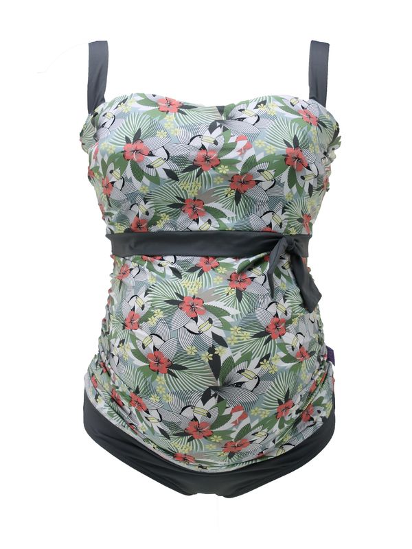 petit amour petit amour Jednodijelni kupaći kostim 'ALENA'  tamo siva / miks boja