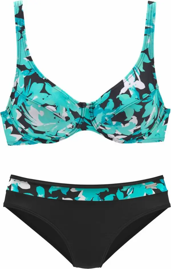 PETITE FLEUR PETITE FLEUR Bikini  tirkiz / crna / bijela