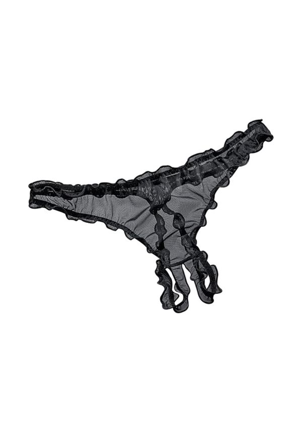 PETITE FLEUR GOLD PETITE FLEUR GOLD Donje rublje s prorezom  crna